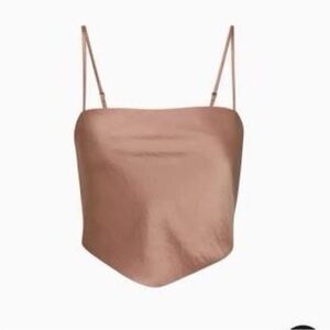 Aritzia satin tie back top